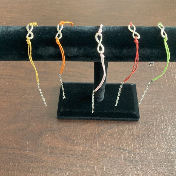 NWT - Double-stranded bracelet w/silver-tone infinity sign & ext. chain - Picture 11 of 12